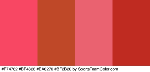 #F74762 #BF4828 #EA6270 #BF2B20 Colors