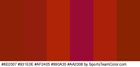 #8E2007 #931E0E #AF2405 #990A35 #AA2008 #892301 Colors