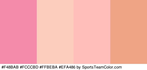 #F48BAB #FCCCBD #FFBEBA #EFA486 Colors