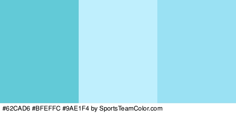 #62CAD6 #BFEFFC #9AE1F4 Colors