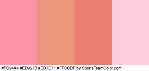 #FC94A4 #ED957B #ED7C71 #FFCCDF Colors