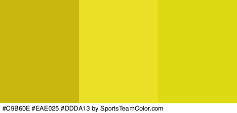 #C9B60E #EAE025 #DDDA13 Colors