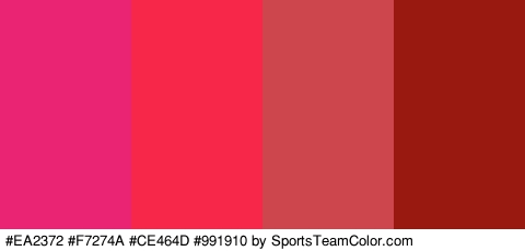 #EA2372 #F7274A #CE464D #991910 Colors