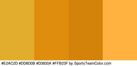 #E2AC2D #DD8D0B #D3830A #FFB23F Colors