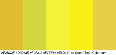 #E2BC2F #D3D63E #F2F237 #F7EF16 #E5D047 Colors