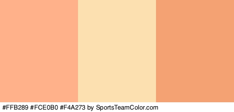 #FFB289 #FCE0B0 #F4A273 Colors