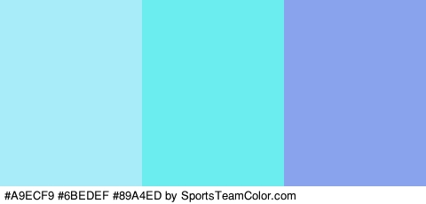 #A9ECF9 #6BEDEF #89A4ED Colors