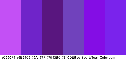 #C350F4 #6E24C9 #5A167F #7043BC #840DE5 #7A23ED Colors