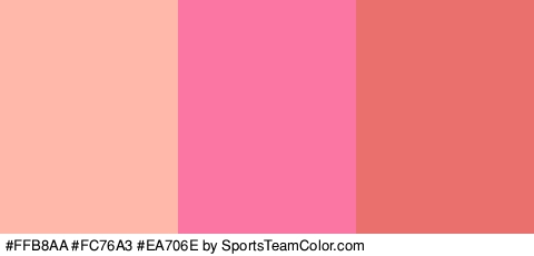 #FFB8AA #FC76A3 #EA706E Colors