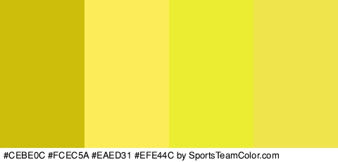 #CEBE0C #FCEC5A #EAED31 #EFE44C Colors