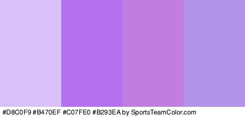 #D8C0F9 #B470EF #C07FE0 #B293EA Colors