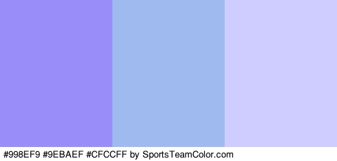 #998EF9 #9EBAEF #CFCCFF Colors