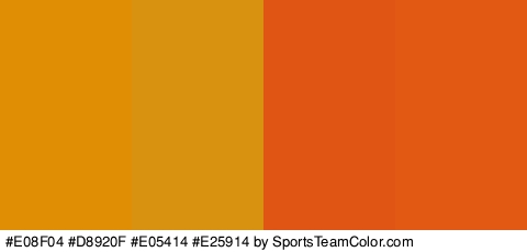 #E08F04 #D8920F #E05414 #E25914 Colors