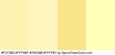 #FCF3B3 #FFF6BF #F9E38B #FFFFB7 Colors