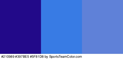 #210989 #397BE5 #5F81D8 Colors