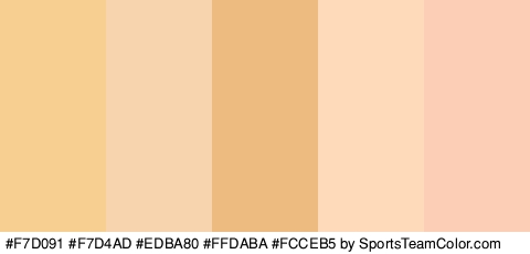 #F7D091 #F7D4AD #EDBA80 #FFDABA #FCCEB5 Colors