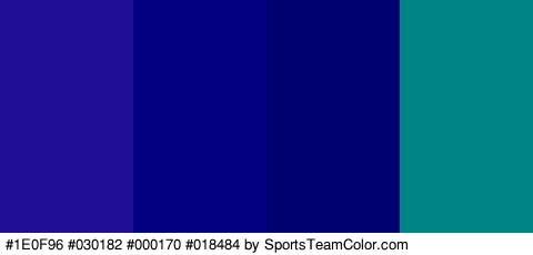 #1E0F96 #030182 #000170 #018484 Colors