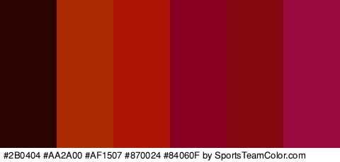 #2B0404 #AA2A00 #AF1507 #870024 #84060F #9B0A3F Colors