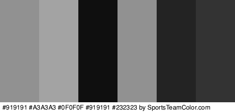 #919191 #A3A3A3 #0F0F0F #919191 #232323 #333333 Colors