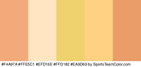 #F4A97A #FFE5C1 #EFD16E #FFD182 #EA9D69 Colors