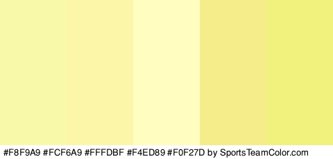 #F8F9A9 #FCF6A9 #FFFDBF #F4ED89 #F0F27D Colors