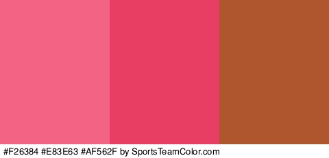 #F26384 #E83E63 #AF562F Colors