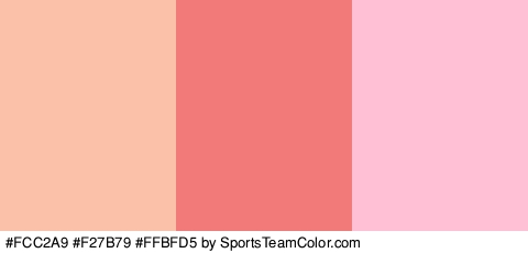 #FCC2A9 #F27B79 #FFBFD5 Colors