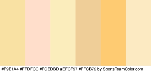 #F9E1A4 #FFDFCC #FCEDBD #EFCF97 #FFCB72 #FCEBC2 Colors