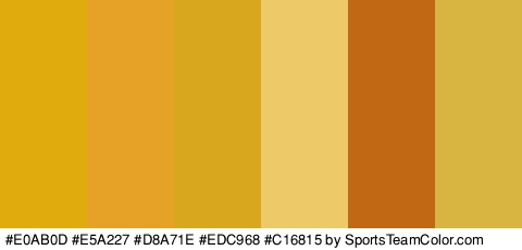 #E0AB0D #E5A227 #D8A71E #EDC968 #C16815 #D8B541 Colors