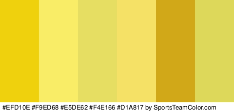 #EFD10E #F9ED68 #E5DE62 #F4E166 #D1A817 #DDD75A Colors