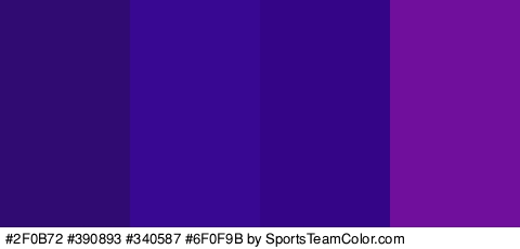 #2F0B72 #390893 #340587 #6F0F9B Colors