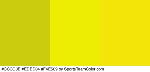 #CCCC0E #EDED04 #F4E509 Colors