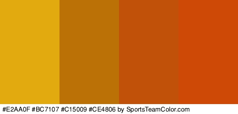 #E2AA0F #BC7107 #C15009 #CE4806 Colors