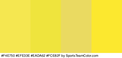 #F4E750 #EFE33E #EADA62 #FCE82F Colors