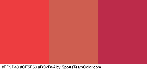 #ED3D40 #CE5F50 #BC2B4A Colors