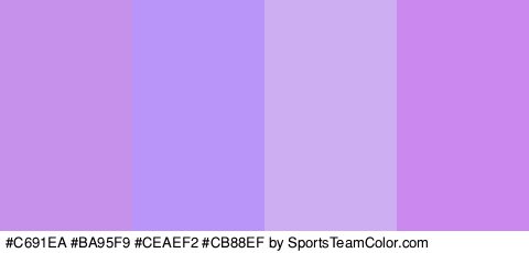 #C691EA #BA95F9 #CEAEF2 #CB88EF Colors