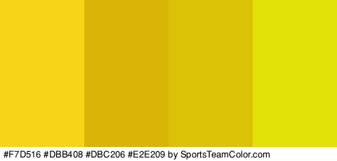 #F7D516 #DBB408 #DBC206 #E2E209 Colors