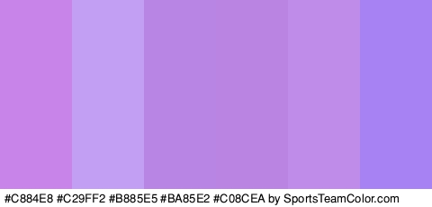 #C884E8 #C29FF2 #B885E5 #BA85E2 #C08CEA #A682F2 Colors