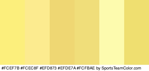 #FCEF7B #FCEC8F #EFD873 #EFDE7A #FCFBAE #EFDE70 Colors