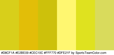 #D8CF1A #E2BE09 #CEC10C #FFF770 #DFE21F #D9DB5C Colors