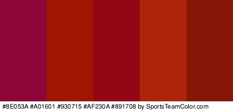 #8E053A #A01601 #930715 #AF230A #891708 Colors