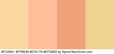 #FCD6A1 #FFBE99 #EFA17A #EFD28D Colors