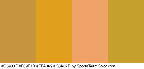 #C6933F #E09F1D #EFA369 #C6A02D Colors