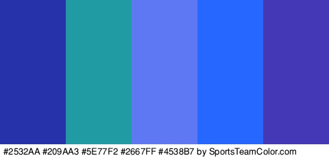 #2532AA #209AA3 #5E77F2 #2667FF #4538B7 Colors