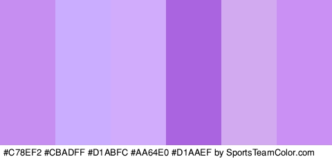 #C78EF2 #CBADFF #D1ABFC #AA64E0 #D1AAEF #CA90F4 Colors