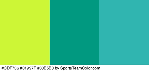 #CDF736 #01997F #30B5B0 Colors