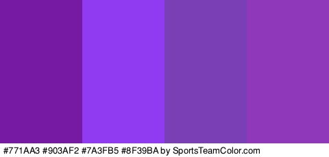 #771AA3 #903AF2 #7A3FB5 #8F39BA Colors