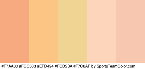 #F7AA80 #FCC583 #EFD494 #FCD5BA #F7C8AF Colors