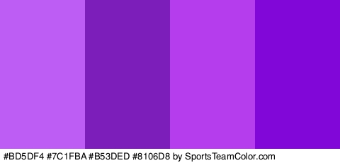 #BD5DF4 #7C1FBA #B53DED #8106D8 Colors