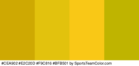 #CEA902 #E2C20D #F9C816 #BFB501 Colors